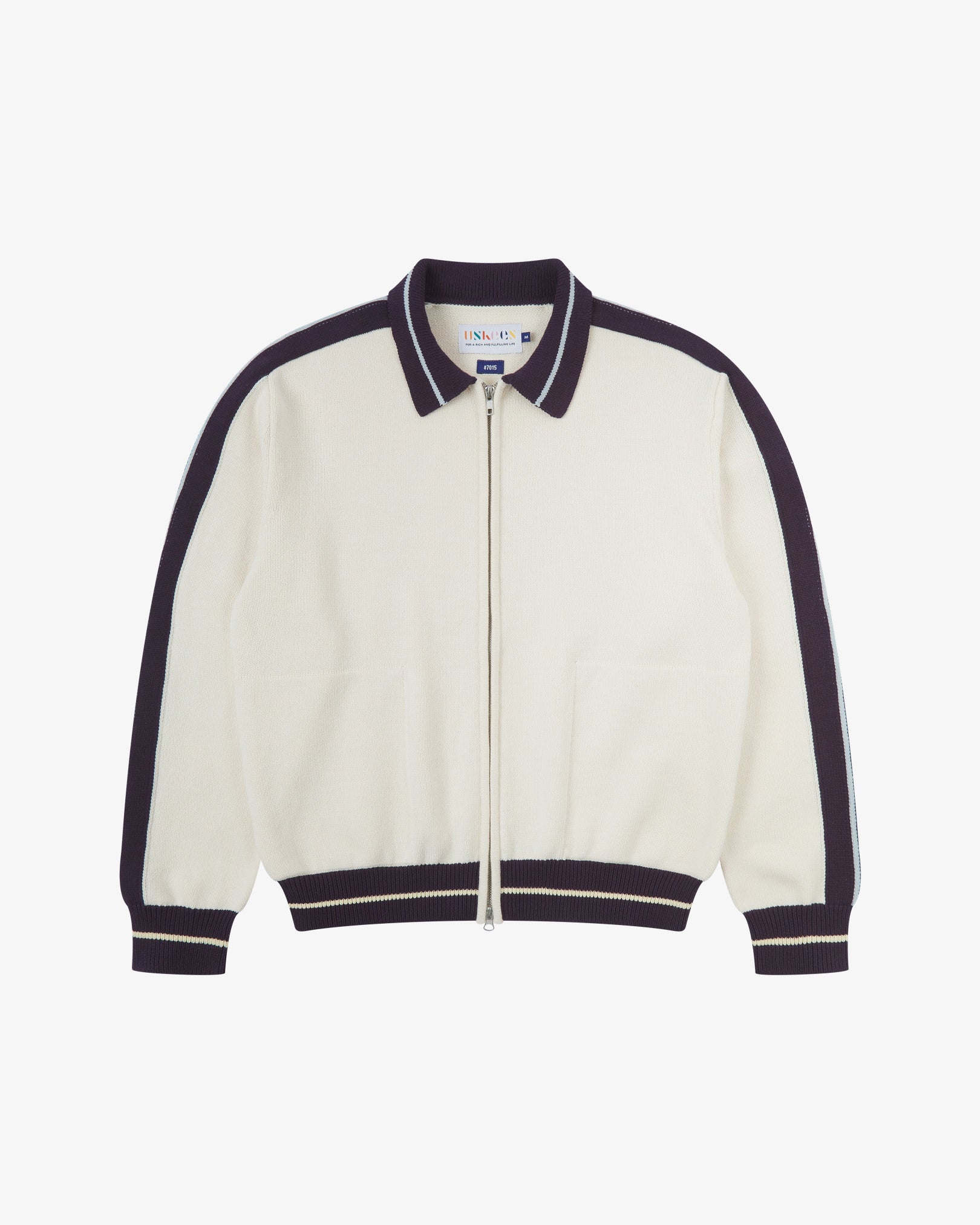 Uskees 7015 cream & purple | racquet club track top