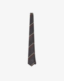 Uskees striped Repp tie on a light gray background