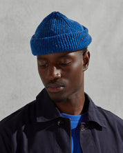 #4003 speckled donegal wool hat - ultra blue