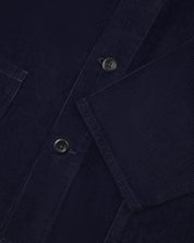 #3001 buttoned cord overshirt - midnight blue