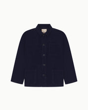 #3001 buttoned cord overshirt - midnight blue