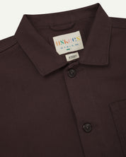 #3001 drill buttoned overshirt - dark plum