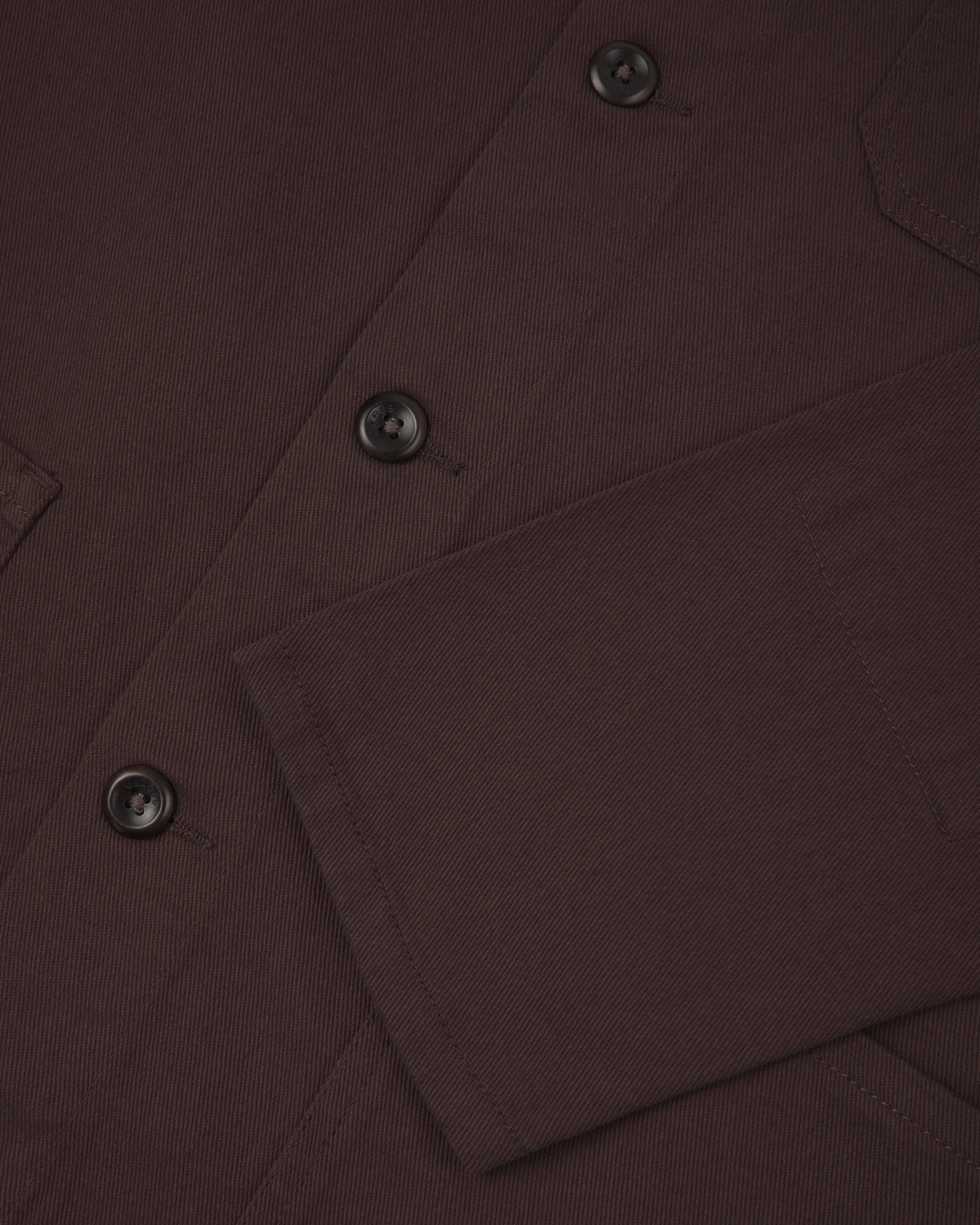 #3001 drill buttoned overshirt - dark plum