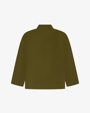3001 Cord-Overshirt mit Knöpfen – Waldgrün