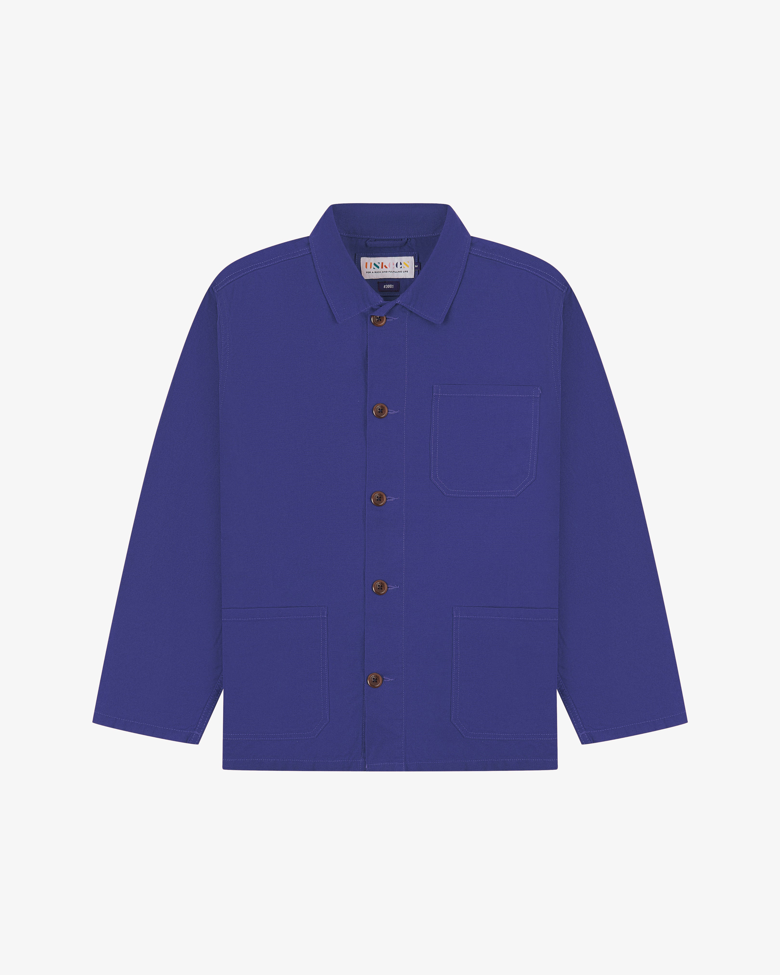 【BAON】[unisex] Makodo Check Brushed Over Shirt Chiko Check Crop Shirt, Blue