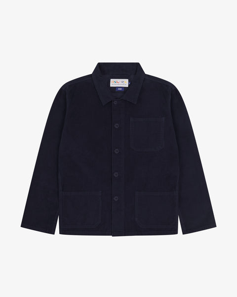 3001 Midnight Blue Cord Buttoned Overshirt | USKEES Organic