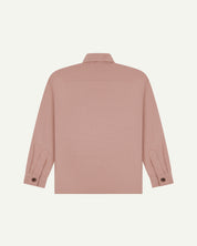 Back flat shot of pale pink buttoned 3003 men's workshirt from Uskees. 
