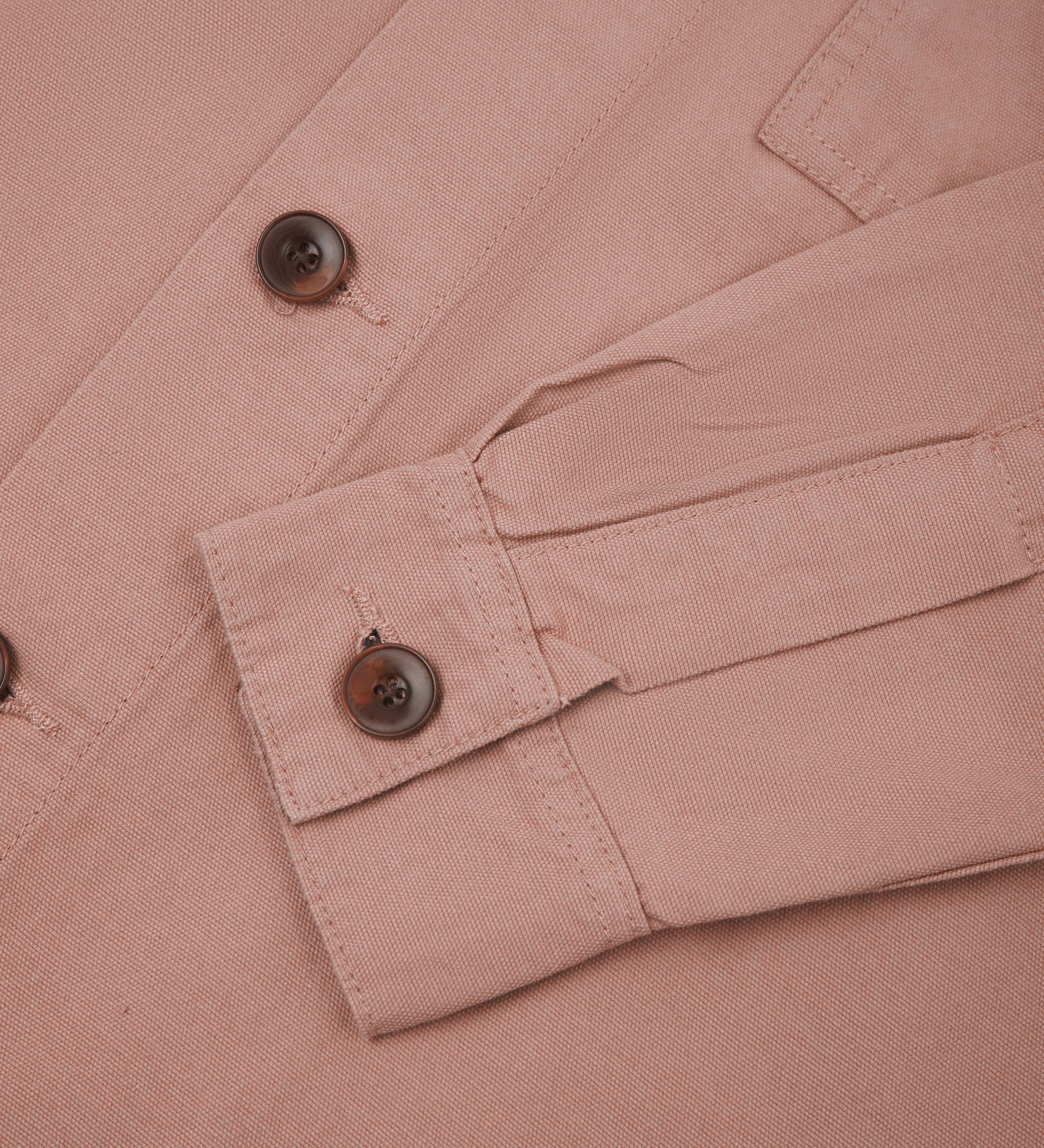cuff detail and brown corozo buttons.