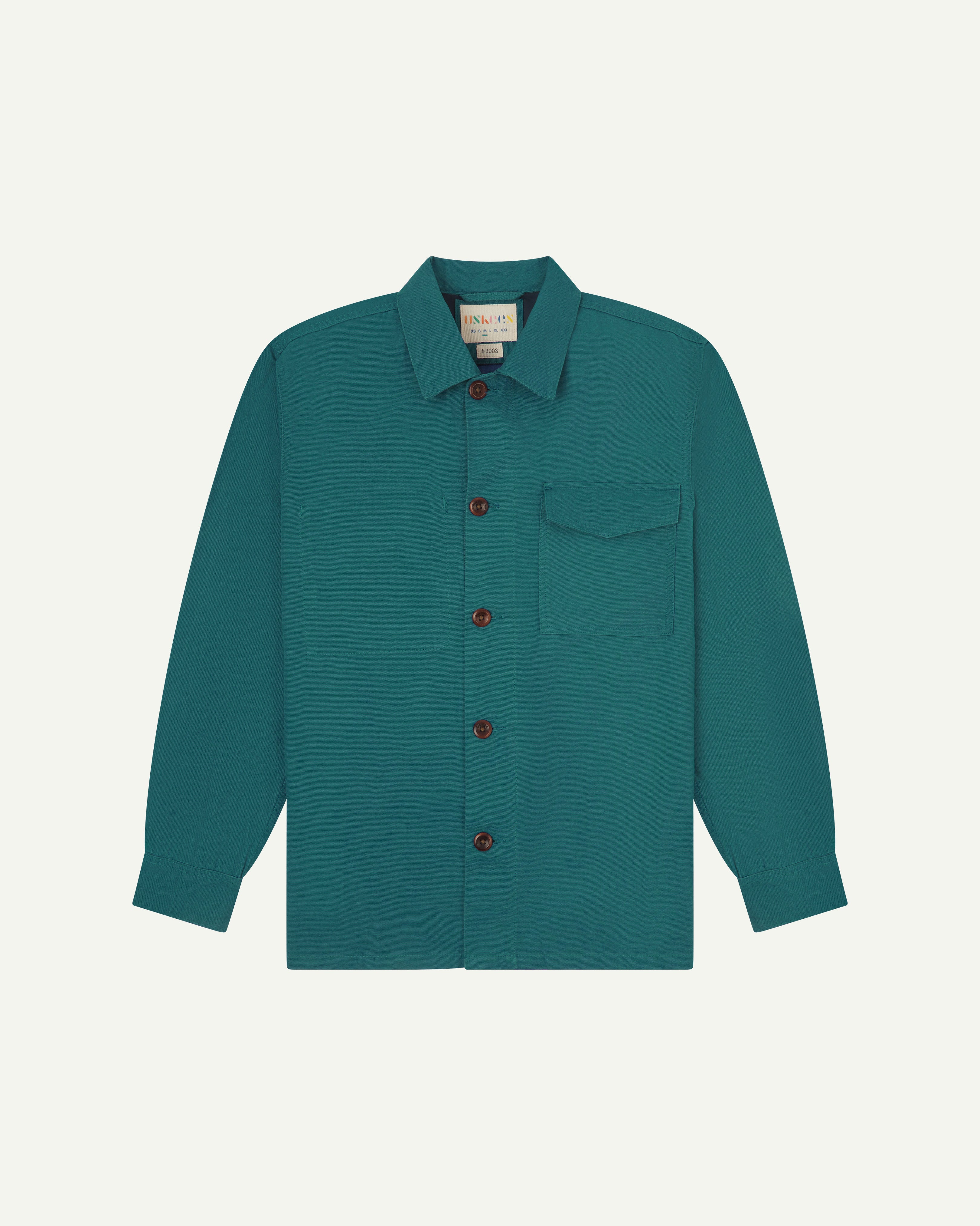 zero waste - #3003 buttoned workshirt - super green
