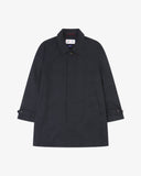 Front flat view of Uskees 3048 midnight blue car coat for men.