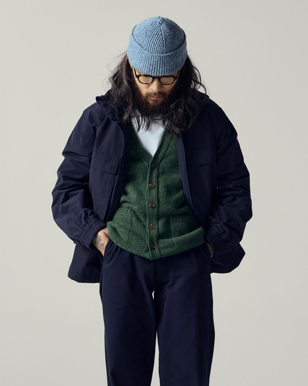 Uskees 3049 midnight blue (dark blue) | evo shell coat