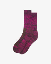 Uskees 4006 pair of socks for men in magenta pink stripe