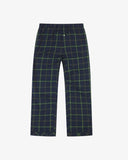 Uskees suburban blue/green check pyjama bottom for men  on a light gray background