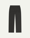 Full length back-view of charcoal-grey corduroy 5005 trousers with view of rear pockets, belt loops and flattering straight leg fit.
