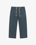 Front flat view of 5020 ripstop utility pants in blueberry. Indicating drawstring, tapered fit on the leg, deep front pockets and reinforced knee patches. 