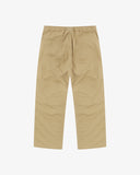 Back flat view of 5020 ripstop utility pants in khaki. Indicating relaxed fit, two jetted pockets and length falling just above the ankle.