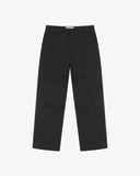 Uskees black twill trousers for men presented on a white background