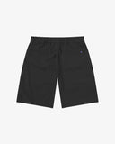Back flat view of 5024 ripstop utility shorts in black. Indicating relaxed fit, two jetted pockets and small uskees tab label on right pocket.