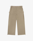 Front flat shot of Uskees herb green ripstop hike trousers for men on a white background.