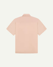 Reverse flat view of dusty pink lightweight short sleeve shirt from Uskees.
