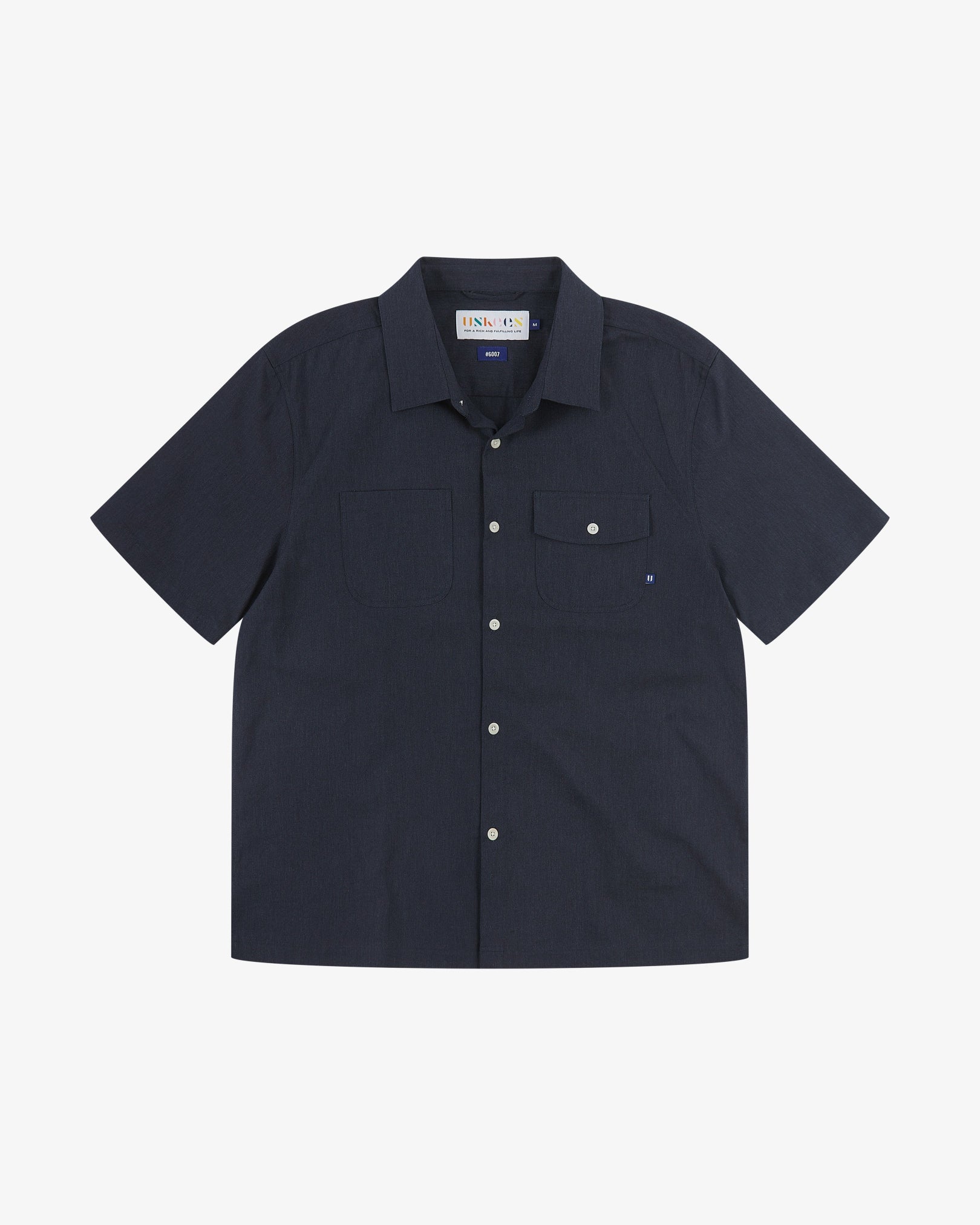 Tasker Blue Uskees 6007 atlantic blue cotton tasker short-sleeve shirt