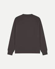 Back shot of Uskees 7005 crew neck sweatshirt in faded black