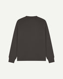Back shot of Uskees 7005 crew neck sweatshirt in faded black