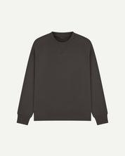 Front shot of Uskees 7005 crew neck sweatshirt in faded black