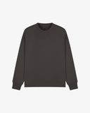 Front shot of Uskees 7005 crew neck sweatshirt in faded black