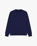 Dark blue Uskees sweatshirt for men on a light gray background