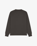 Back shot of Uskees 7005 crew neck men's sweatshirt in faded black