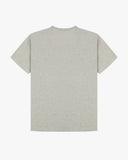 Back view of grey marl organic cotton Uskees short-sleeved T-shirt.