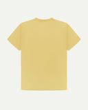 Back view of sandstone organic cotton Uskees short-sleeved T-shirt.