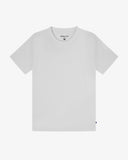 Full flat view of white organic cotton Uskees T-shirt for men.