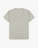 Back view of grey marl organic cotton Uskees short-sleeved T-shirt.