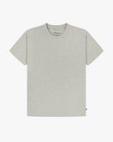 Front flat shot of Uskees light gray t-shirt for men on a white background.