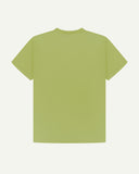 Back view flat shot of Uskees light green men's t-shirt on a white background.