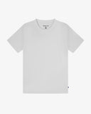 Full flat view of white organic cotton Uskees T-shirt for men.