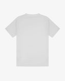 Back view of white organic cotton Uskees short-sleeved men's T-shirt.