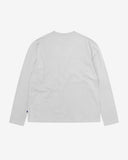 Back view of white organic cotton Uskees long-sleeved T-shirt.