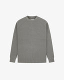 Front flat view of Uskees Dark Grey sweater for men on a white background