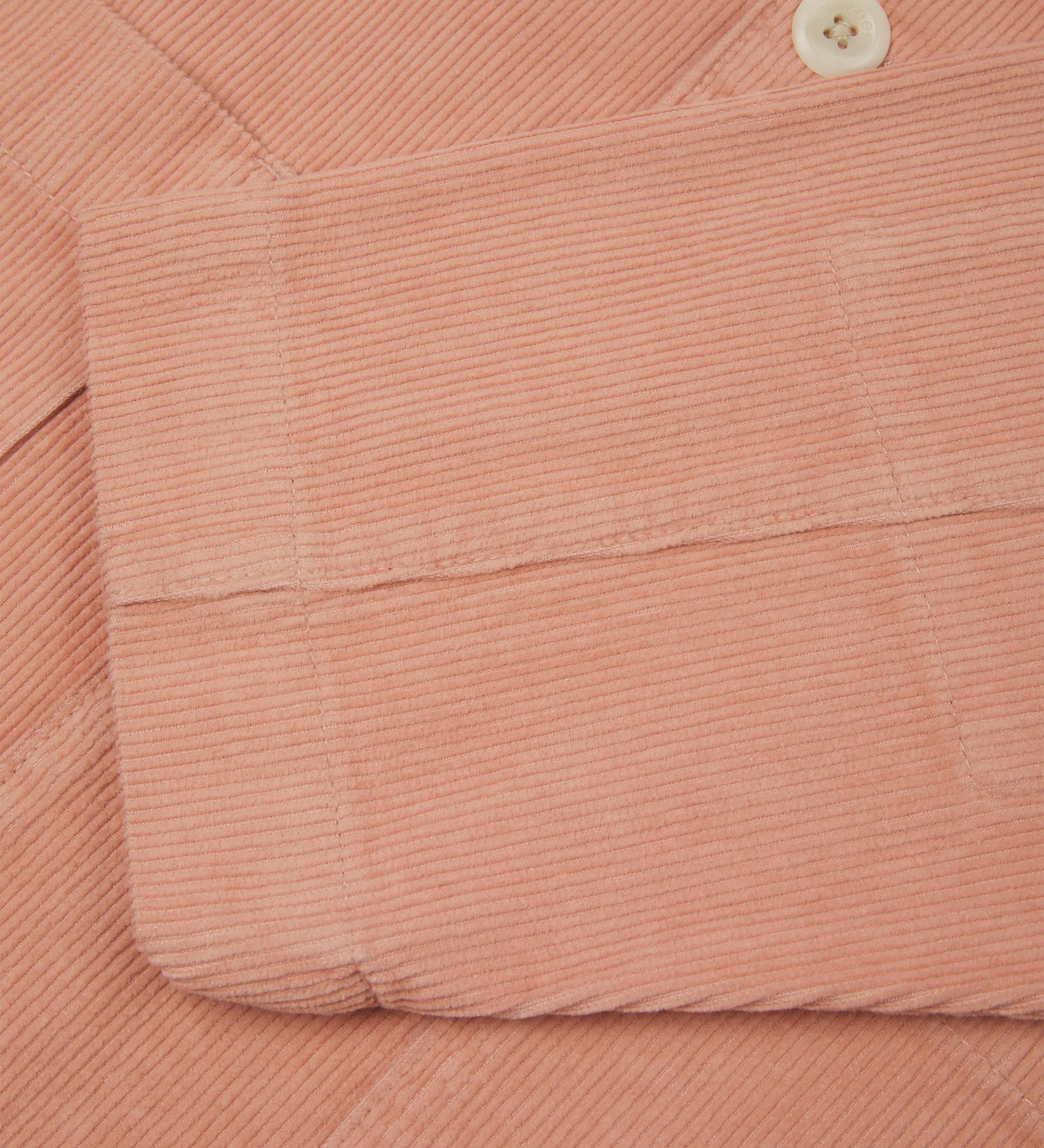 Close-up shot of sleeve - uskees men's pink corduroy blazer 