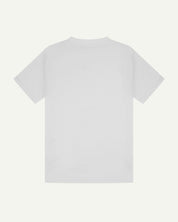 Back view of uskees #7006 men's short sleeve Tee in white
