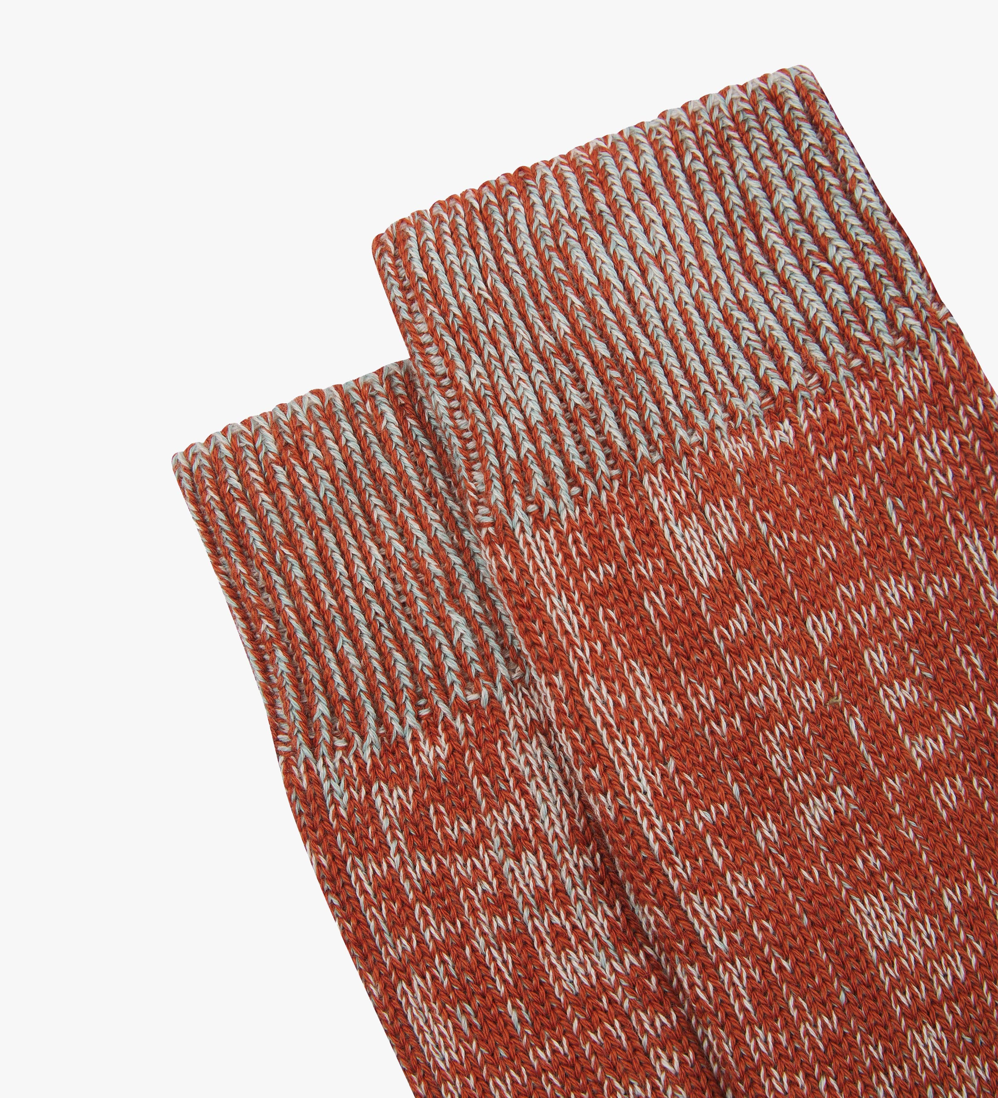 Close up flat view of mix colour organic cotton sock.