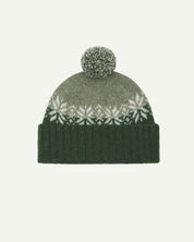 #4012 lambswool snowflake hat - coriander