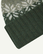 #4012 lambswool snowflake hat - coriander