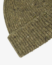 4003 Speckled Donegal wool hat - herb