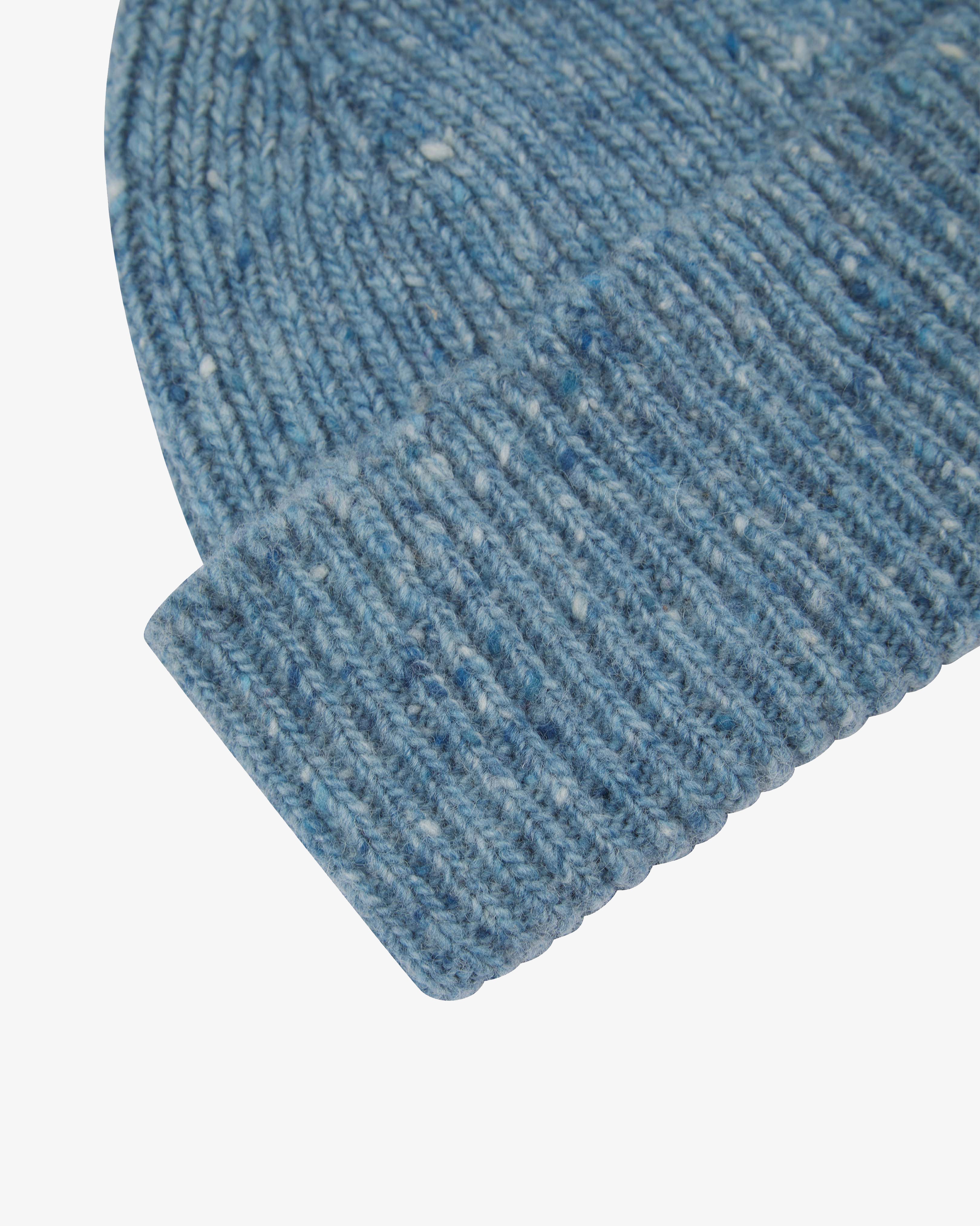 4003 Speckled Donegal wool hat - powder blue