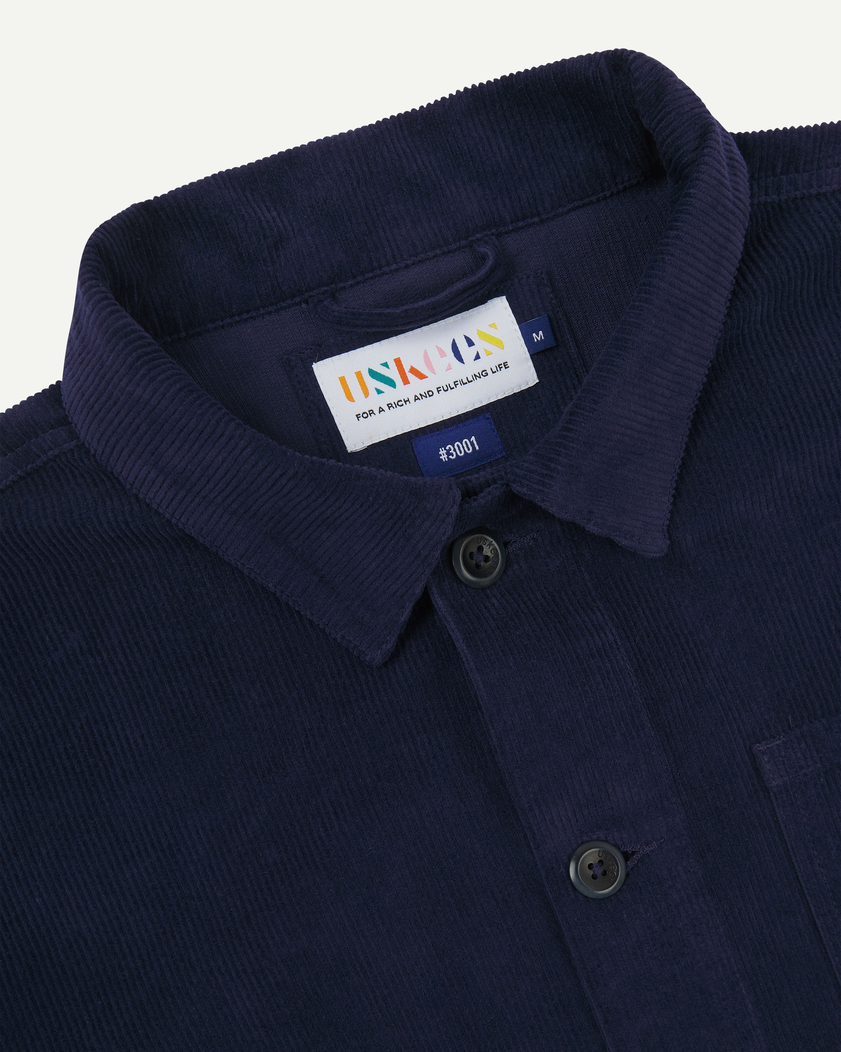 3001 Cord buttoned overshirt - deep indigo