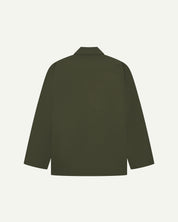 Flat back view of men's vine green blazer from uskees.